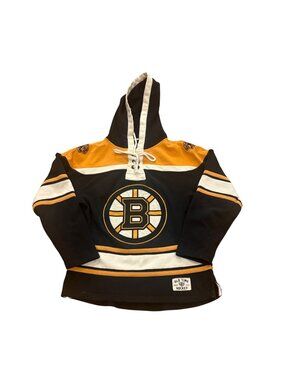 Old Time Hockey Boston Bruins Lacer Hoodie Sweatshirt Jersey Men's Small